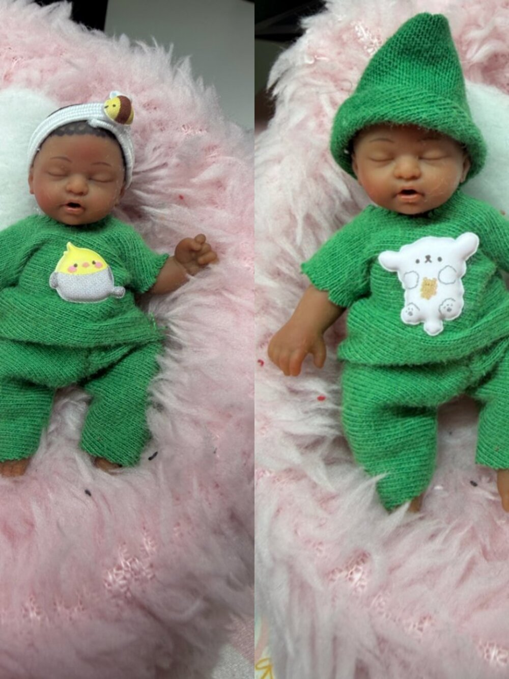 Handmade Mini ZURU Baby Doll Outfit | 2.5 Inch Doll Clothes Set - Green Color